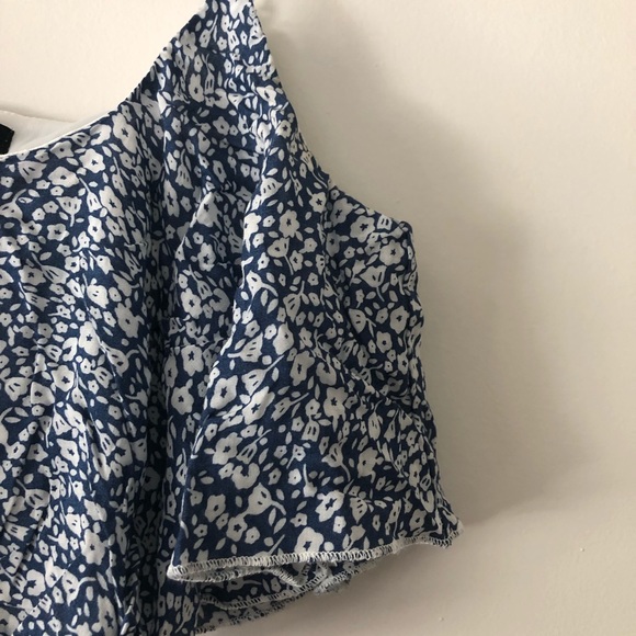 Blue flounce Crop Top - Picture 2 of 2